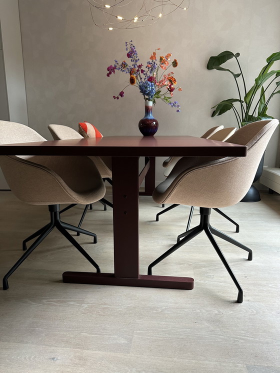 Image 1 of Hay Dining Table Burgundy Red