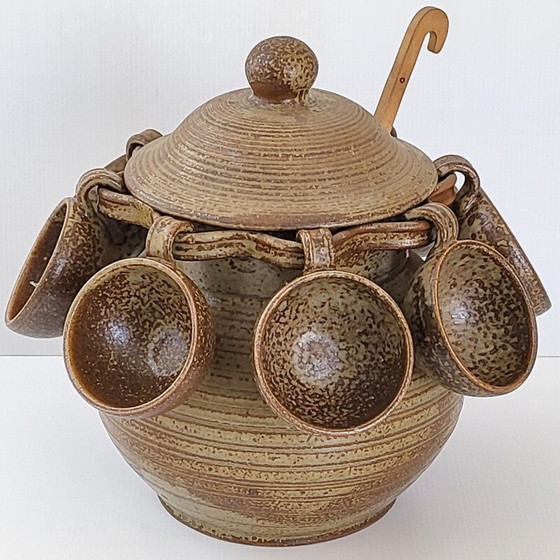 Image 1 of Vintage Keraluc stoneware punch set, 1970