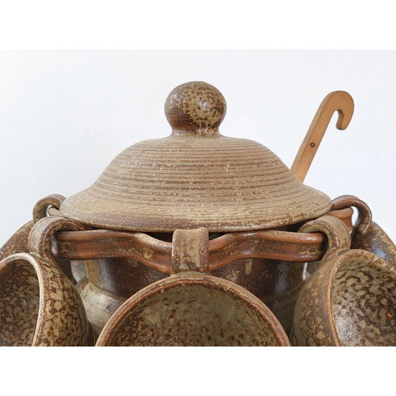 Image 1 of Vintage Keraluc stoneware punch set, 1970