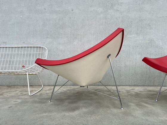 Image 1 of JEU DE 2 CHAISES EN COCONUT VITRA GEORGE NELSON