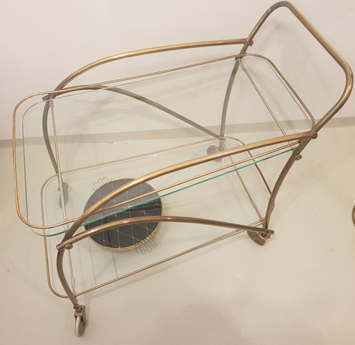 Brass Bar Cart, 1950S