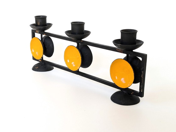 Image 1 of Danish Candelabra | Pop Art Midcentury | Cast Iron