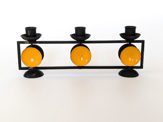 Image 1 of Danish Candelabra | Pop Art Midcentury | Cast Iron