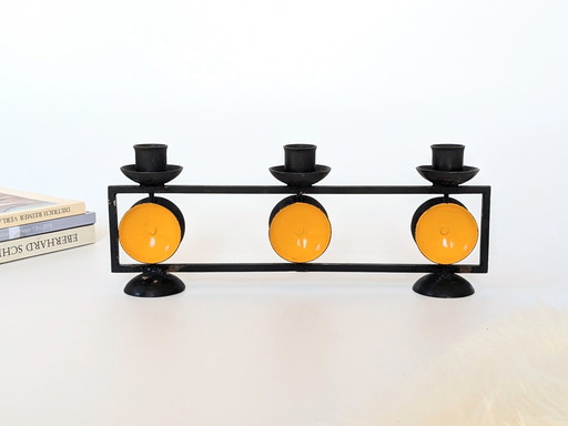 Danish Candelabra | Pop Art Midcentury | Cast Iron