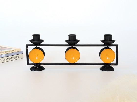 Image 1 of Danish Candelabra | Pop Art Midcentury | Cast Iron