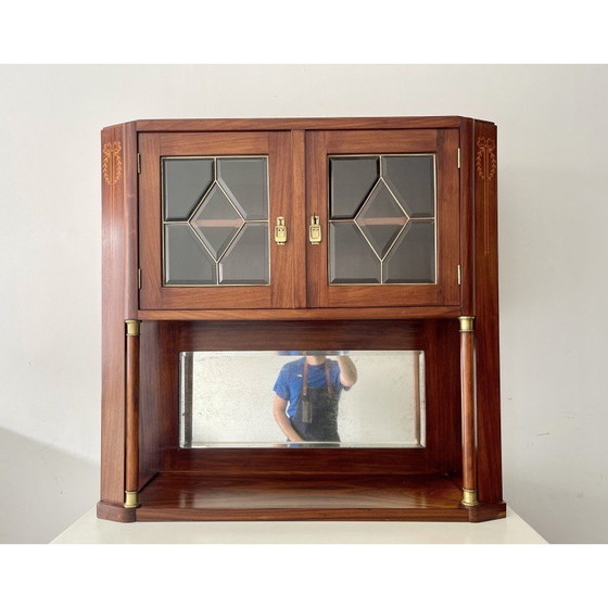 Image 1 of Vintage solid wood display cabinet, 1920-1930s