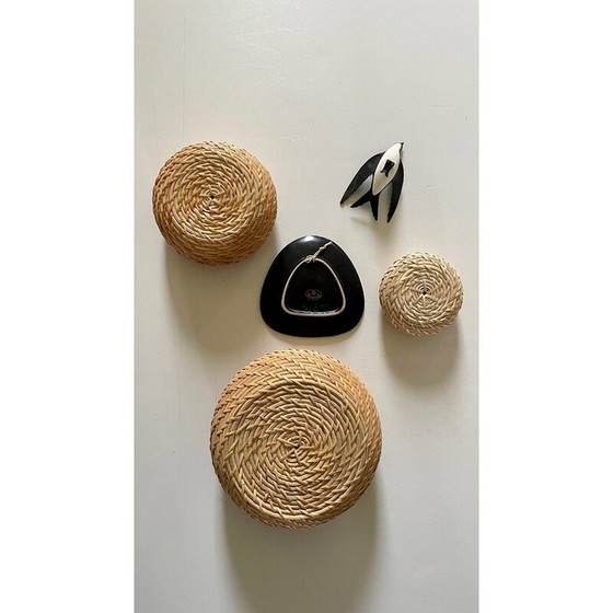Image 1 of Vintage wall composition in wicker and ceramic for Keramik, Germany