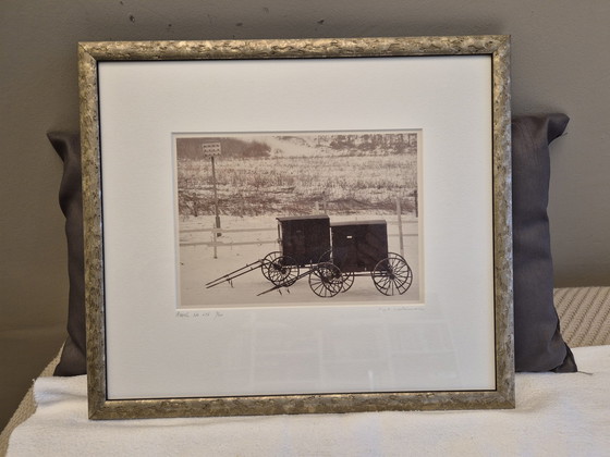 Image 1 of A rare set of 6 framed Amish photographs, 4 signed by the photographer Us Photographer Bill Coleman & 2 unsigned.