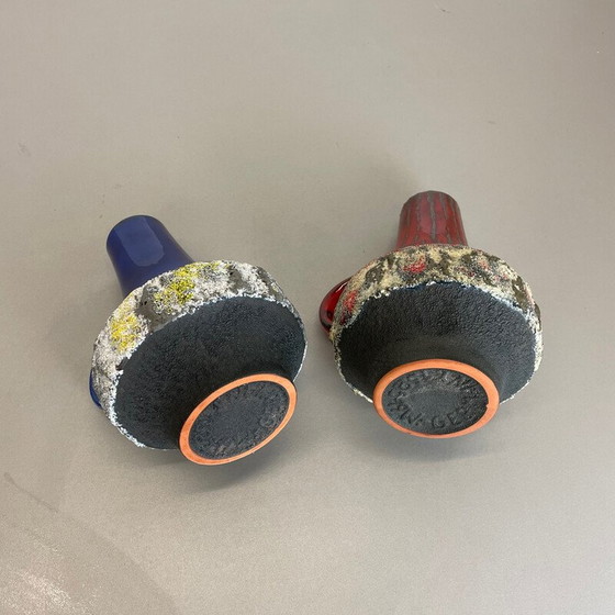 Image 1 of Coppia di vasi vintage in ceramica "Ufo" di Heinz Siery per Carstens Tönnieshof, Germania, anni '70