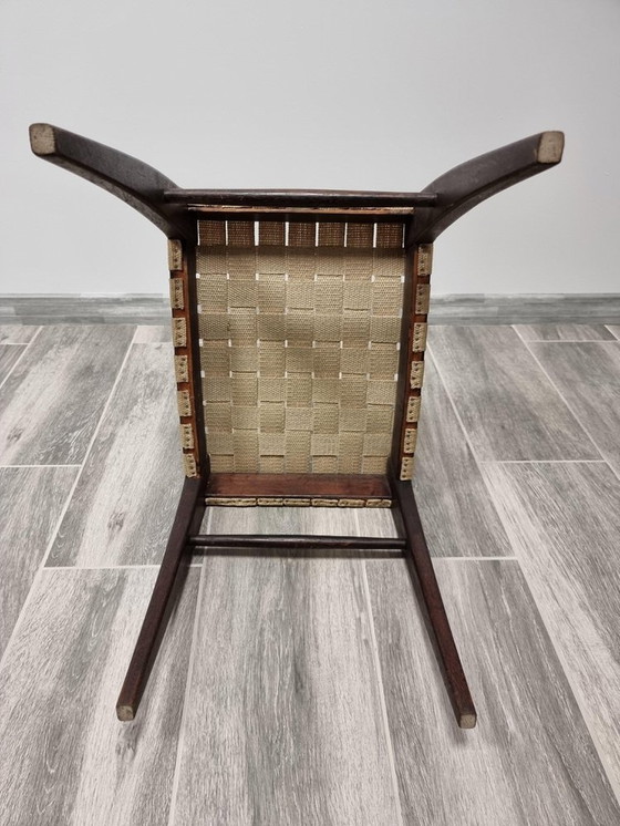 Image 1 of Vintage Oak Footrest By Jan Vanek