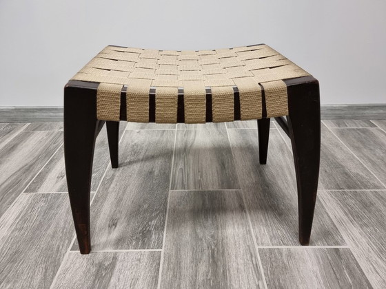 Image 1 of Vintage Oak Footrest By Jan Vanek