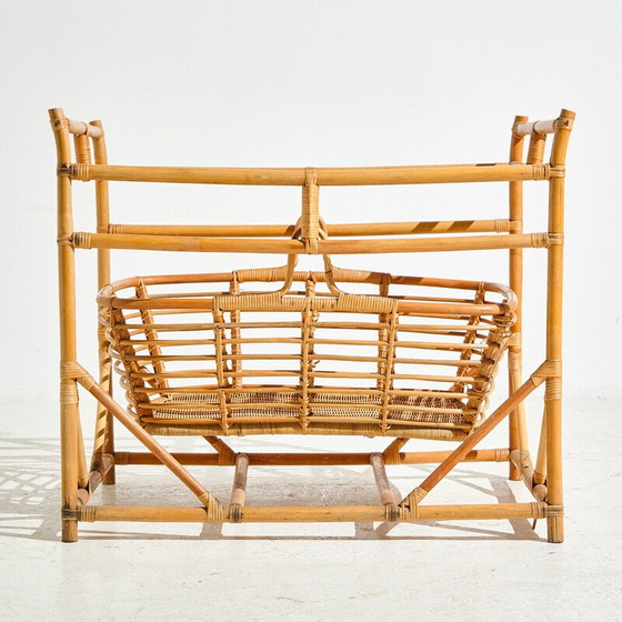 Image 1 of Vintage bamboo cradle, 1960