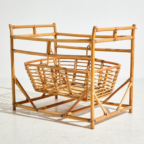 Image 1 of Vintage bamboo cradle, 1960