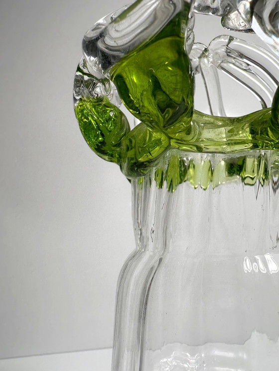 Image 1 of Vaso in vetro di Murano vintage, stile Art Nouveau, 1900-1910, trasparente, a spirale, color giacinto