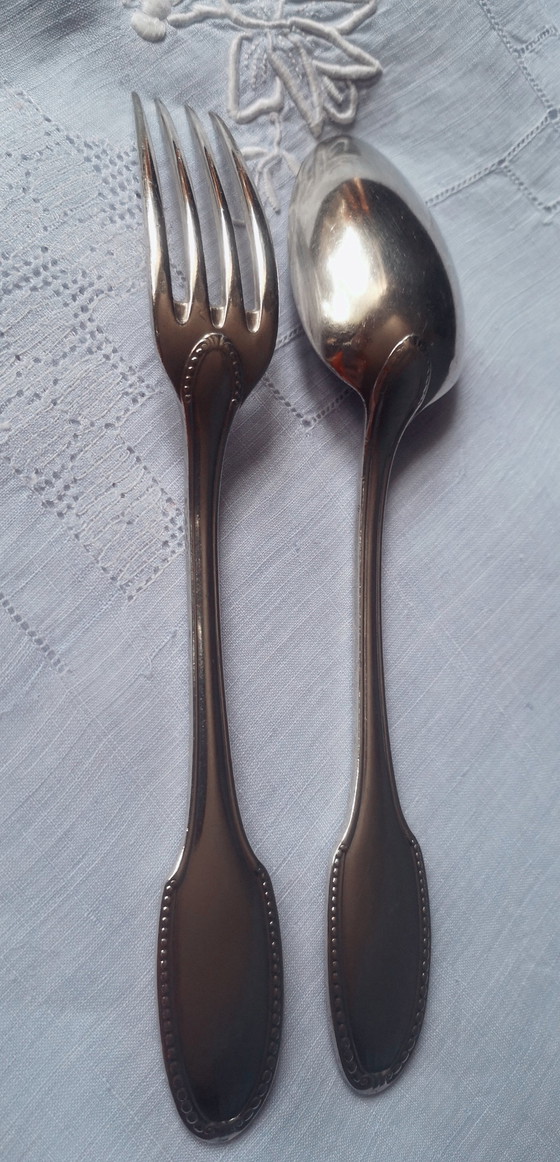 Image 1 of 2 Flatware Fork Spoon Metal Silver Beads From Alfénide / Christofle