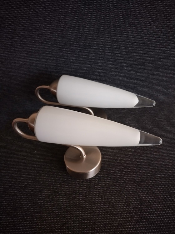 Image 1 of Wall lights - Glass Cone - Vintage