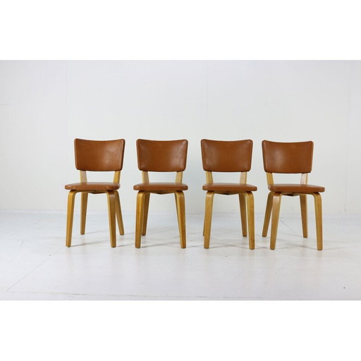 Vintage bentwood dinning set for C den Boer