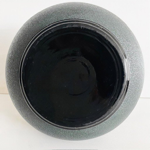 Art Deco Booms glass vase black