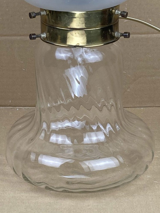 Image 1 of Art Deco Style Mushroom Table Lamp In Swirl