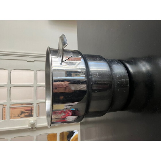 Image 1 of Vintage chrome-plated metal champagne bucket by Bra