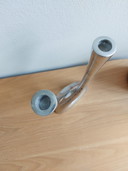 Vintage Space Age Candle Holder Candle Holder Aluminum Silver