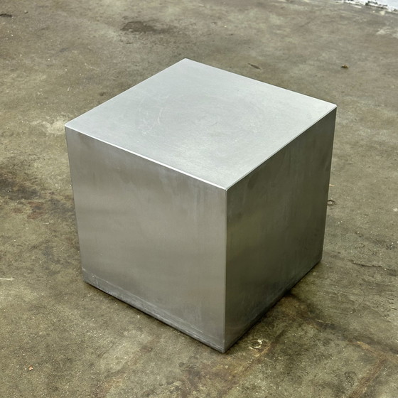 Image 1 of Stainless Steel Design Side Table In Cube Shape