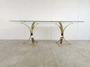 Vintage brass dining table, 1970s
