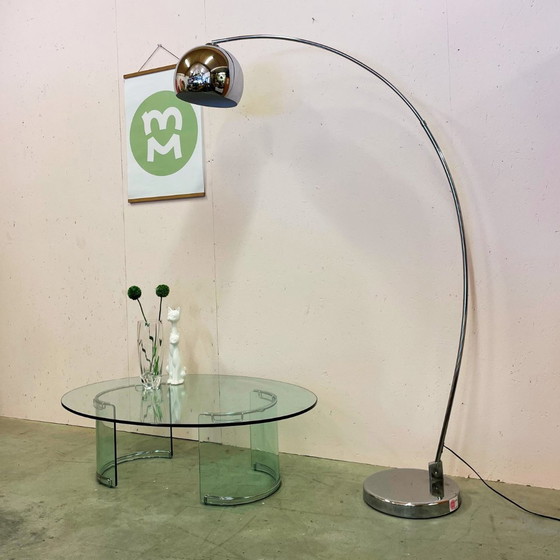 Image 1 of Chrome Retro Arc Lamp