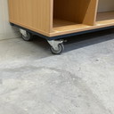 Vintage School Cupboard On Wheels, Room Divider, Bookcase, Compartmented Cupboard