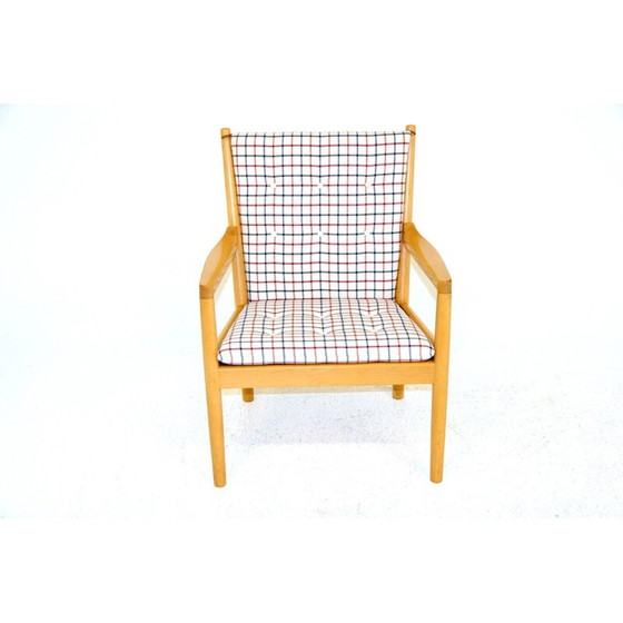 Image 1 of Vintage beechwood armchair by Hans Wegner for Fritz Hansen, 1980