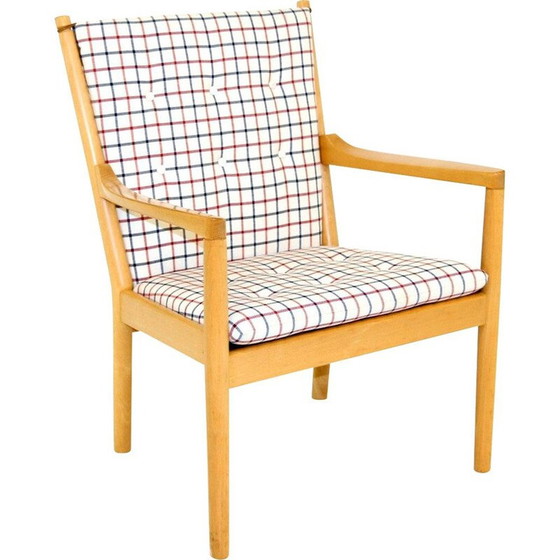 Image 1 of Vintage beechwood armchair by Hans Wegner for Fritz Hansen, 1980