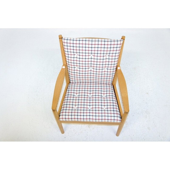 Image 1 of Vintage beechwood armchair by Hans Wegner for Fritz Hansen, 1980