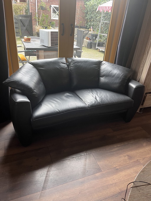 Leolux Vinja Leather Sofa Black