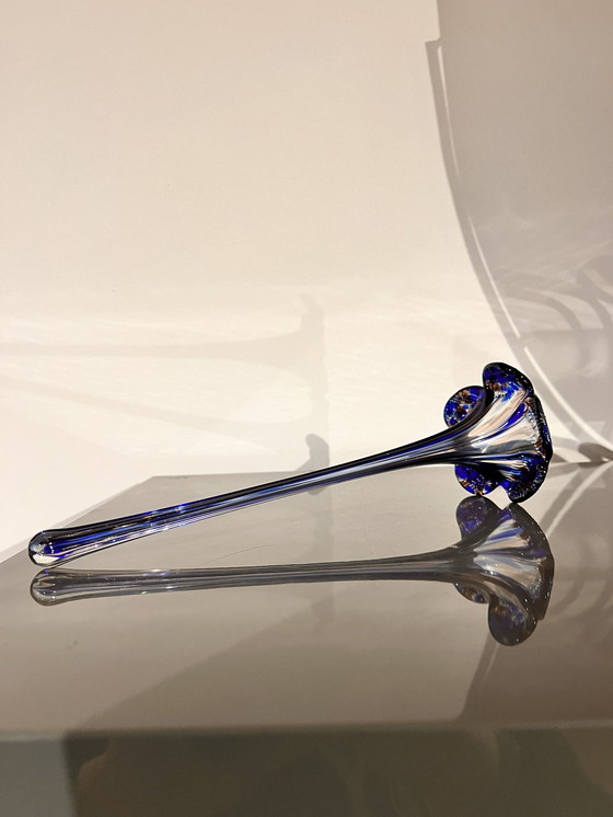 Image 1 of Glass art, Blue Flower