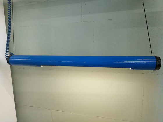 Image 1 of Vintage Pop Art Plastic 1980s Fluorecent Tube Ceiling Lamp