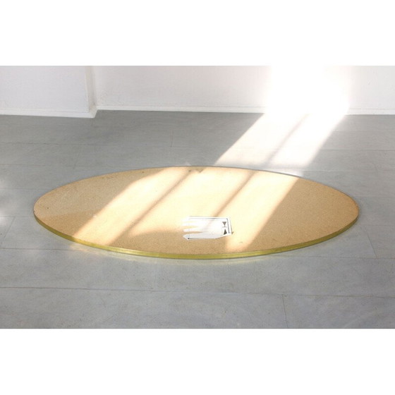 Image 1 of Vintage oval mirror with gold frame, 1970