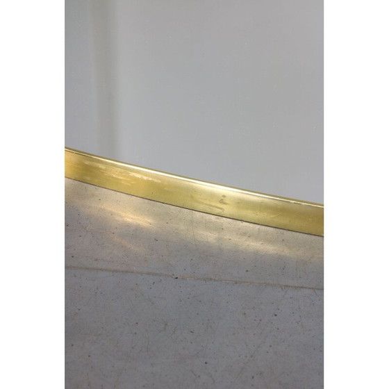 Image 1 of Vintage oval mirror with gold frame, 1970