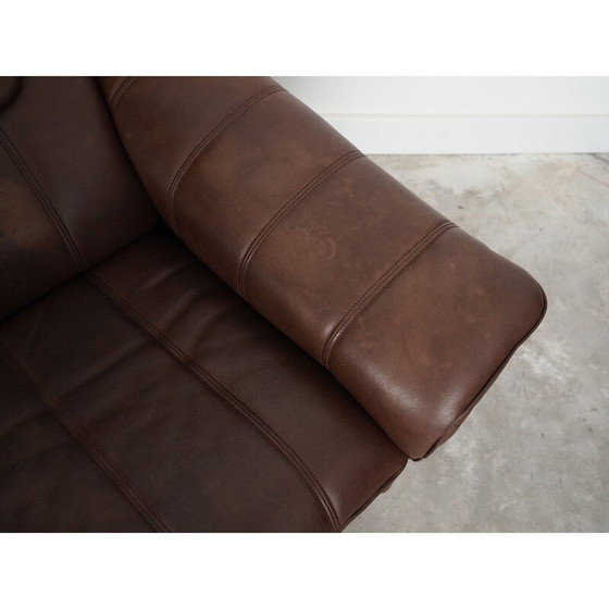 Image 1 of Vintage Swiss brown leather sofa by De Sede, 1970s
