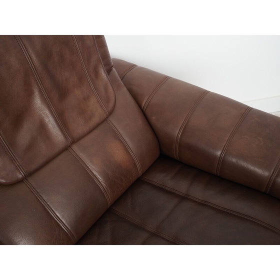 Image 1 of Vintage Swiss brown leather sofa by De Sede, 1970s