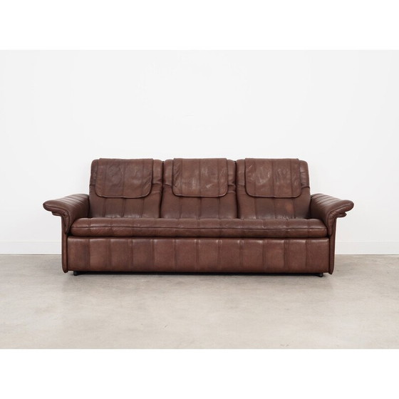 Image 1 of Vintage Swiss brown leather sofa by De Sede, 1970s