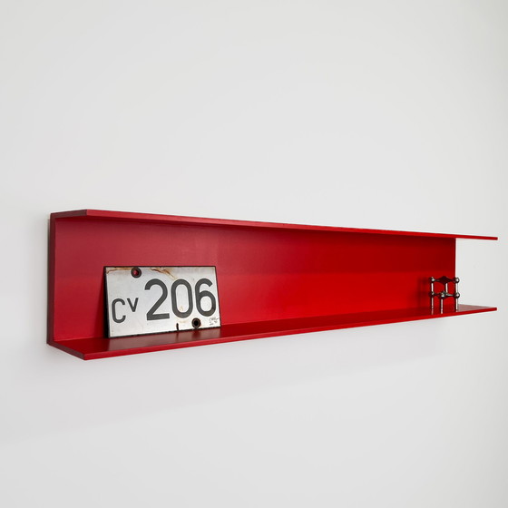 Image 1 of Red wall shelf by Walter Wirz for Wilhelm Renz