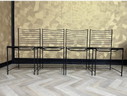 4x Cidue chaises vintage en chrome et cuir Italie