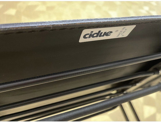 Image 1 of 4x Cidue chaises vintage en chrome et cuir Italie