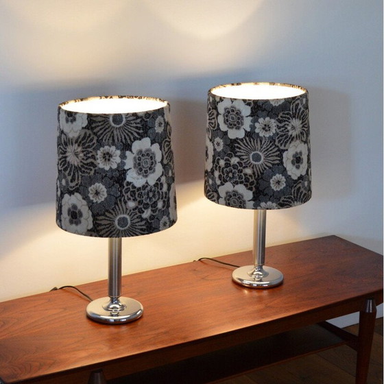 Image 1 of Coppia di lampade vintage in velluto, anni '70