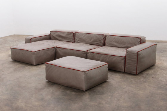 Image 1 of Modular Italian Leather Sofa Riff by Flexteam