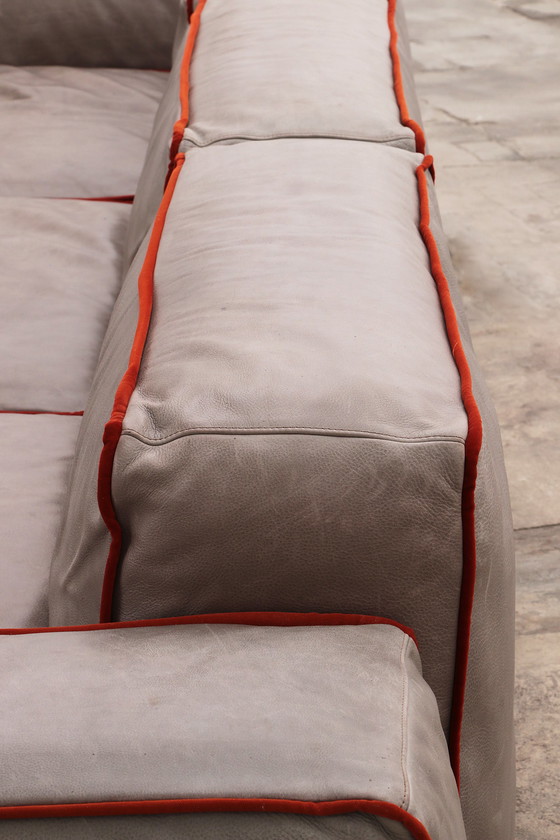 Image 1 of Modular Italian Leather Sofa Riff by Flexteam