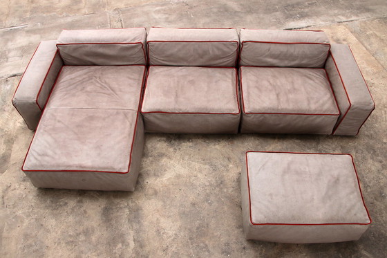 Image 1 of Modular Italian Leather Sofa Riff by Flexteam