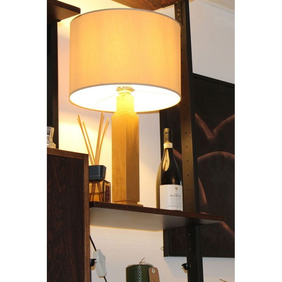 Image 1 of Lampada da tavolo vintage con oro fiorentino spazzolato a mano, Italia 1970