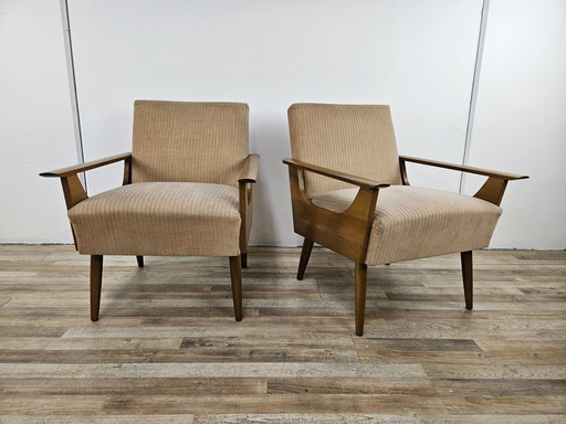 Vintage 50s Beech Armchairs