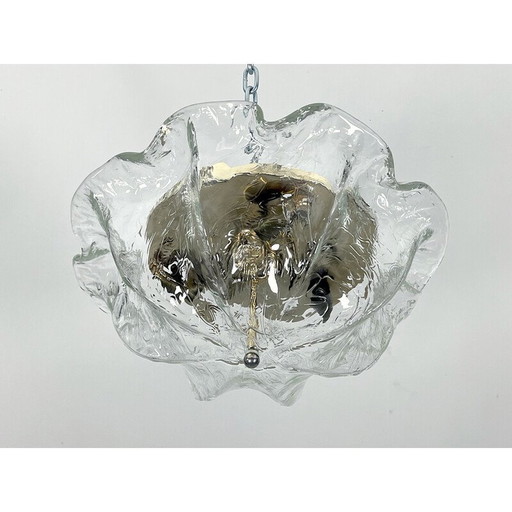 Vintage ceiling lamp in Murano glass and brass by La Murrina, Italy 1980